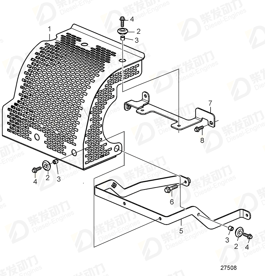 volvo penta Bracket 21865984 Drawing volvo penta Bracket 21865984 Drawing